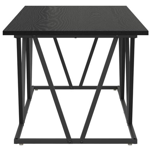 Sofabord i Sort Eg 100x50x40 cm - Ingeniørtræ og Metal