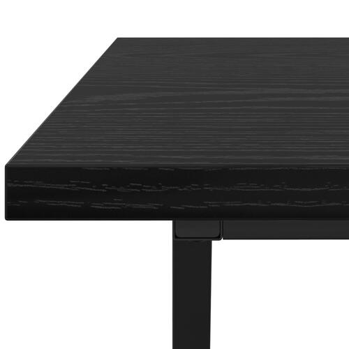 Sofabord i Sort Eg 100x50x40 cm - Ingeniørtræ og Metal