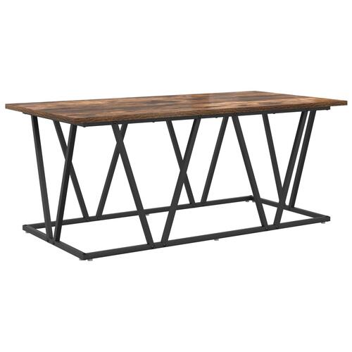 Sofabord i Røget Eg 100x50x40 cm - Ingeniørtræ og Metal