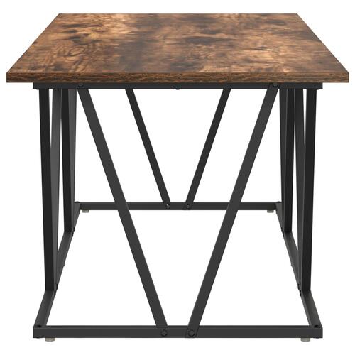 Sofabord i Røget Eg 100x50x40 cm - Ingeniørtræ og Metal
