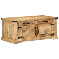 Sofabord 90x50x40 cm Massivt Træ Rå Mangotræ