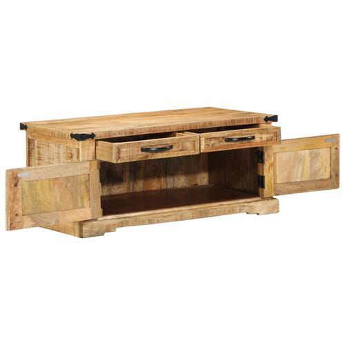 Sofabord 90x50x40 cm Massivt Træ Rå Mangotræ