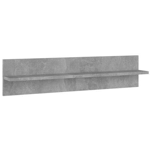 Væghylder 2 stk. 80x11,5x18 cm konstrueret træ betongrå