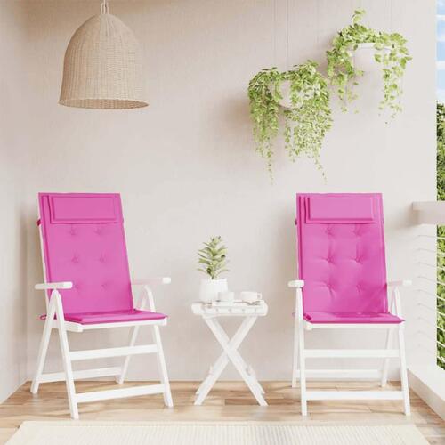 Stolehynder m. høj ryg 2 stk. oxfordstof pink