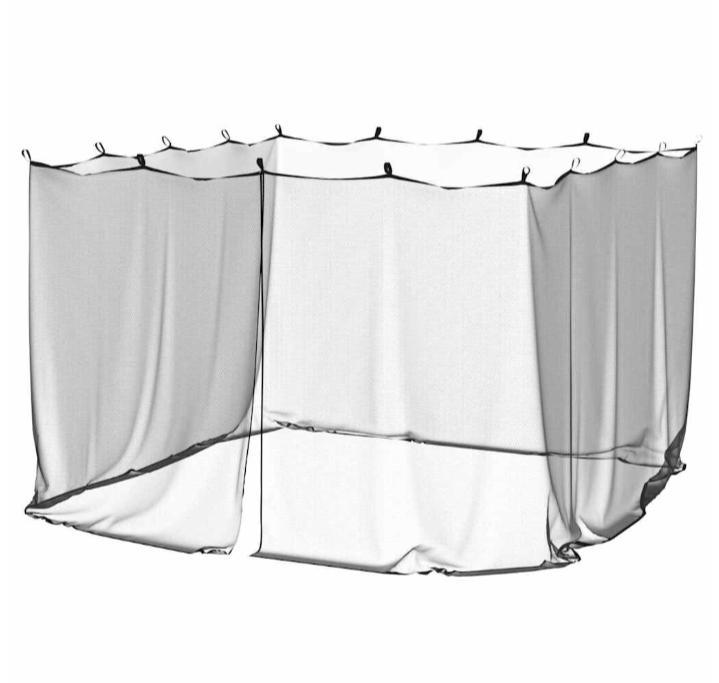 Myggenet til indendørs og udendørs 300x300x200 cm trådnet sort