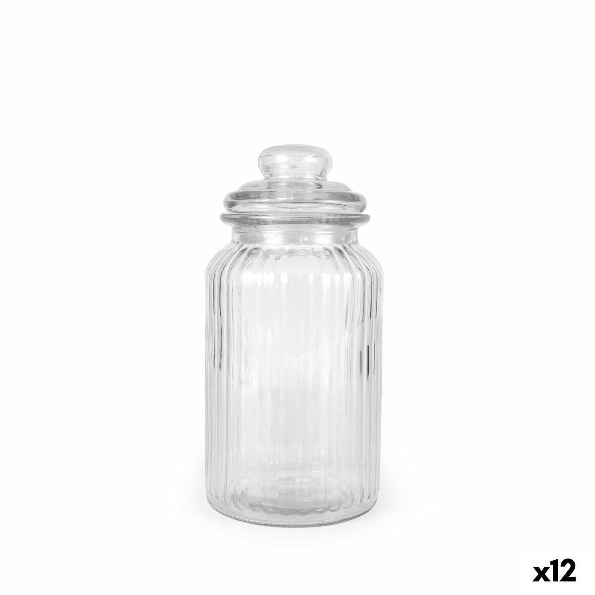 Glasbeholder med låg - 12 stk.