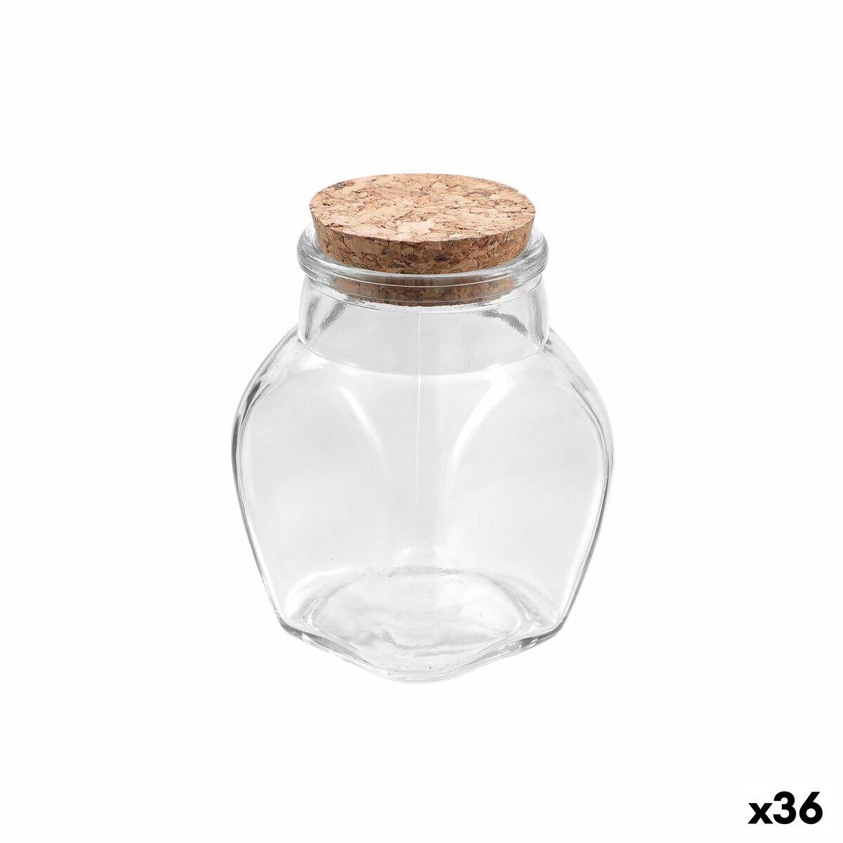 Glasbeholder med korklåg - 36 stk.