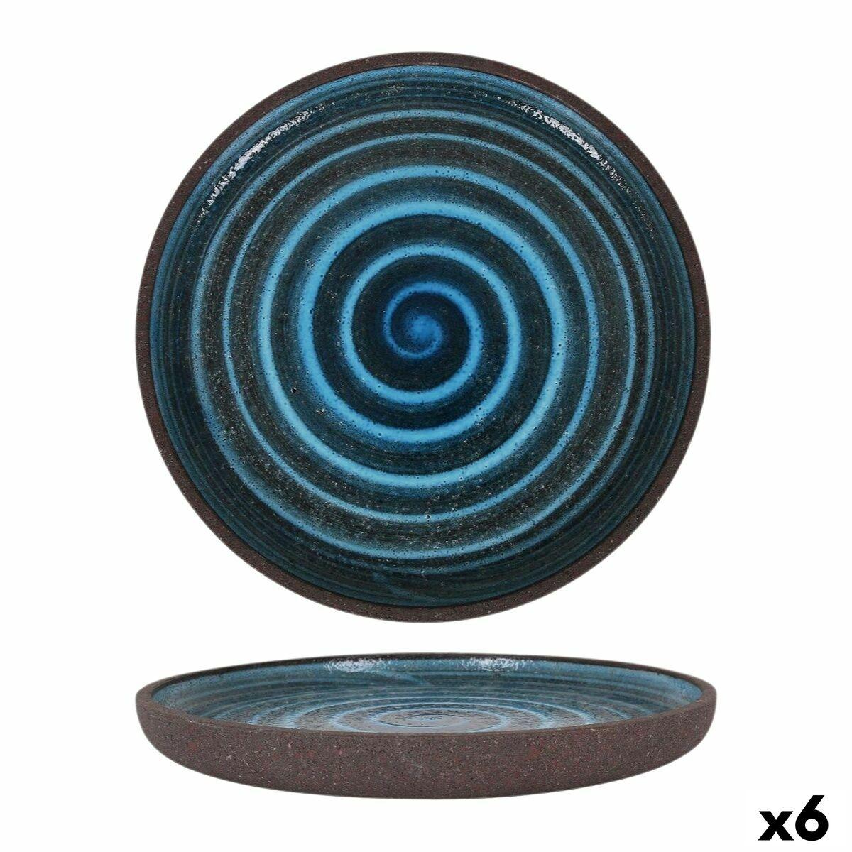 Flad middagstallerken Pompeya, marineblå ø 22,5 cm - 6 stk.