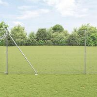 Svejset Trådhegn med 7 Spike Stolper 1,6x10 m Galvaniseret Stål