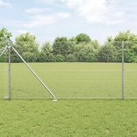 Svejst trådhegn med 13 spike stolper 1,4x50 m galvaniseret stål