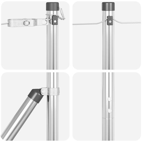 Hegn Stolper 52 stk Ø32 mm 190 cm Galvaniseret Stål