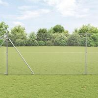 Svejset Trådhegn med 13 Spidsposte 1,5x25 m Galvaniseret Stål