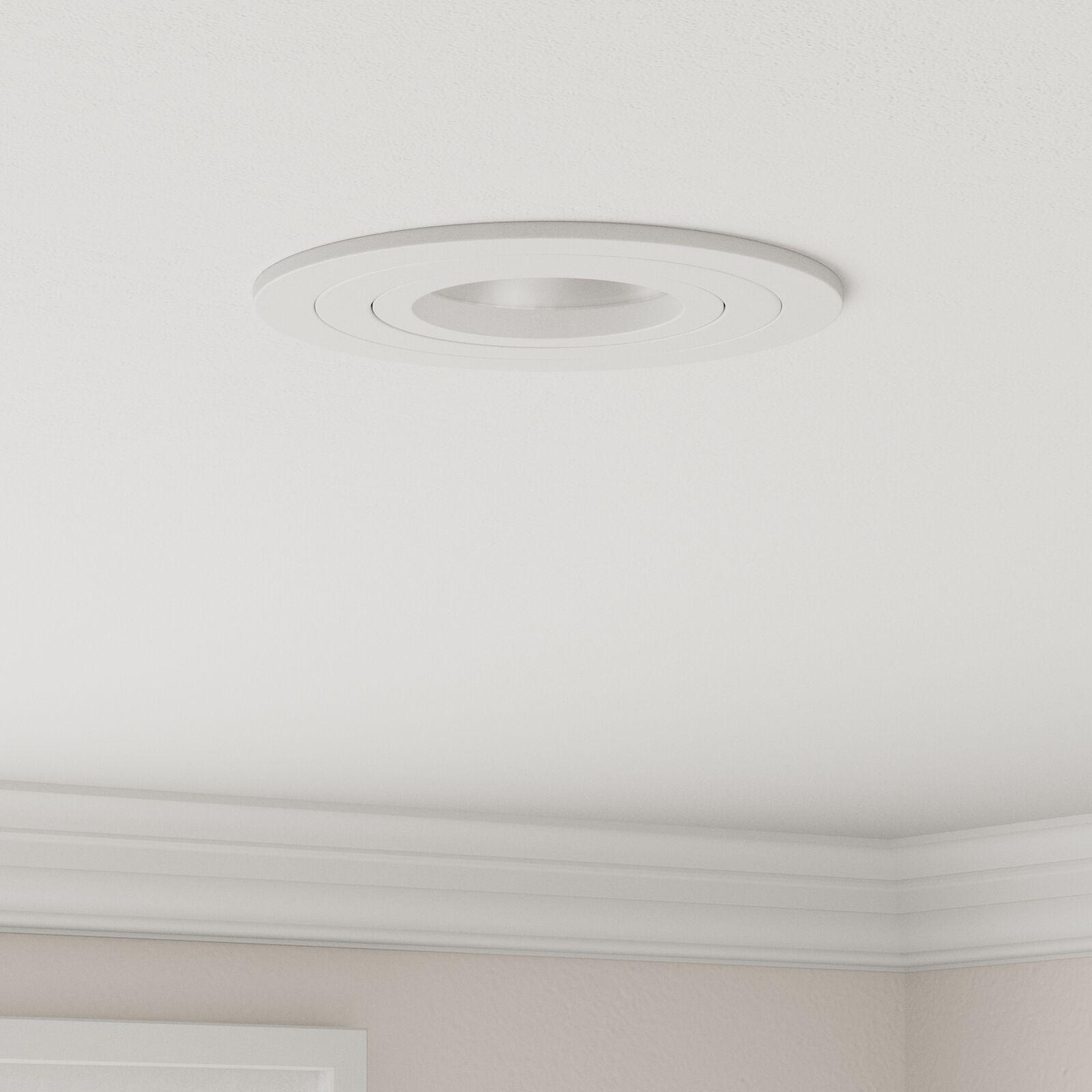 Indbyggede Spotlights 6 stk Rund GU10 Hvid Ø91 mm billede