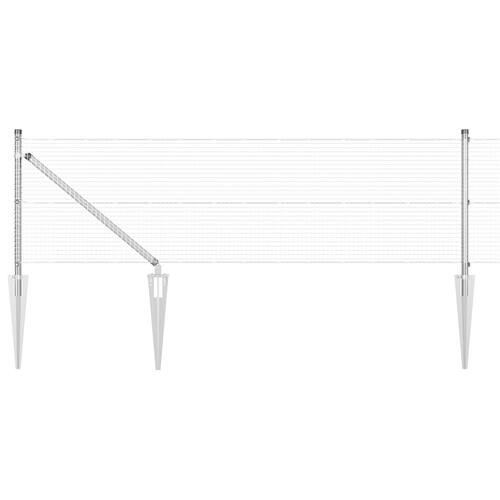 Svejset trådhegn med 13 spidse stolper 0.6x100 m galvaniseret stål