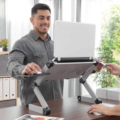 Justerbart bord med flere positioner til bærbar computer Omnible InnovaGoods (OUTLET A)
