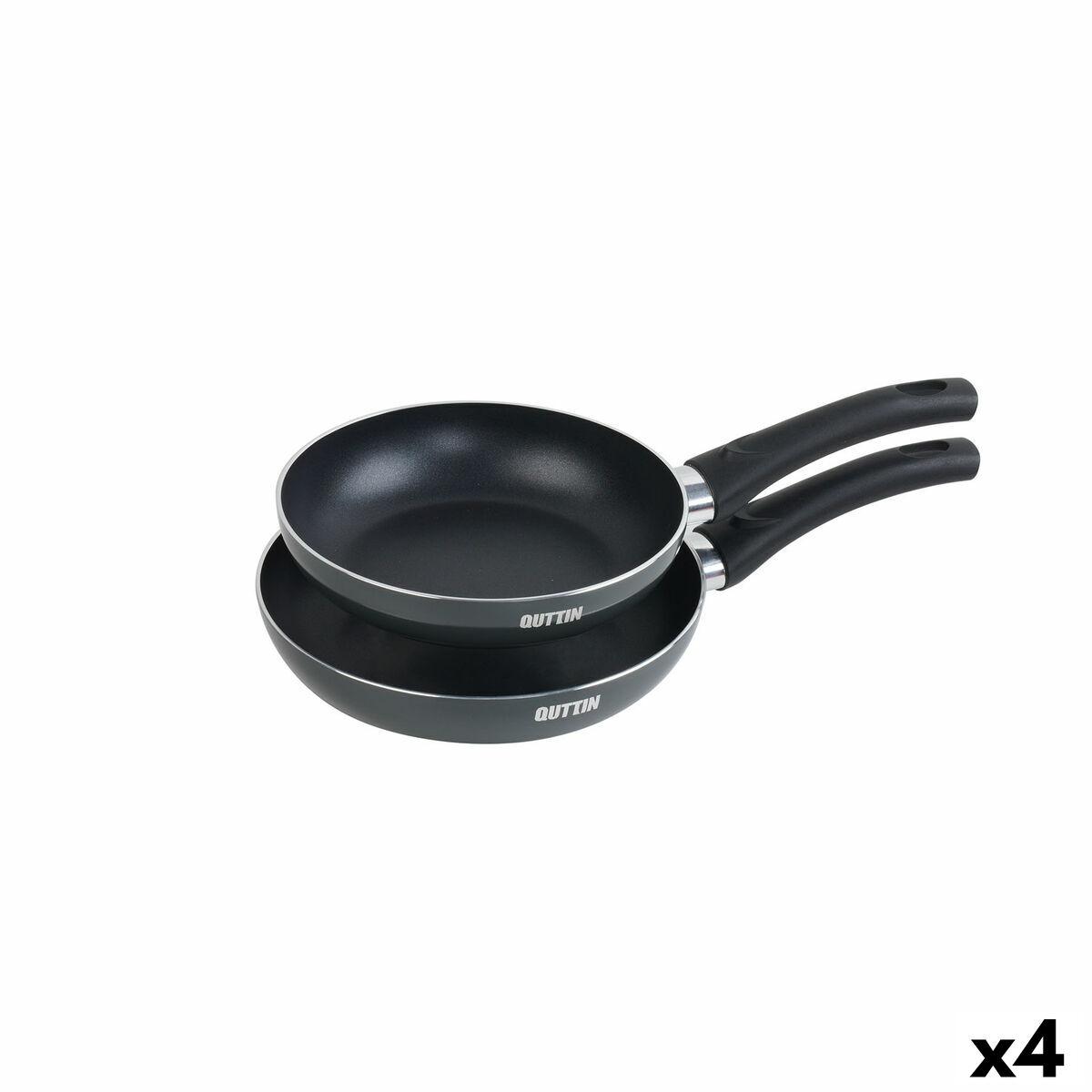 Quttin sæt med stegepander i aluminium 24 cm, blå - 2 dele (4 enheder)