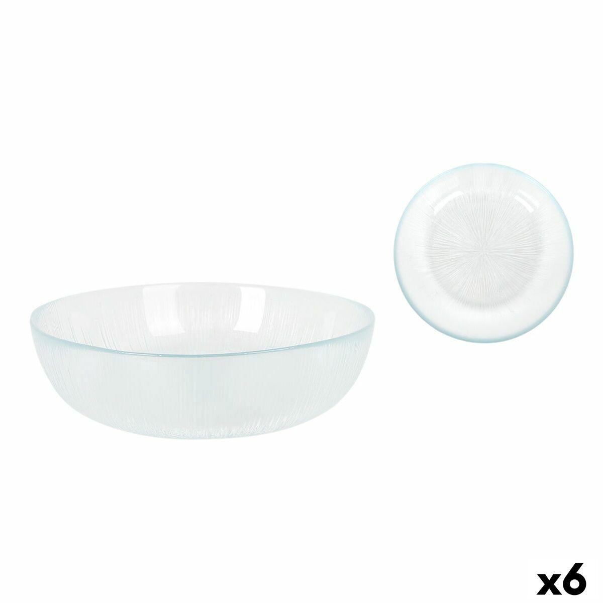 Venezia dyb tallerken i glas Ø 18 cm - 6 stk.