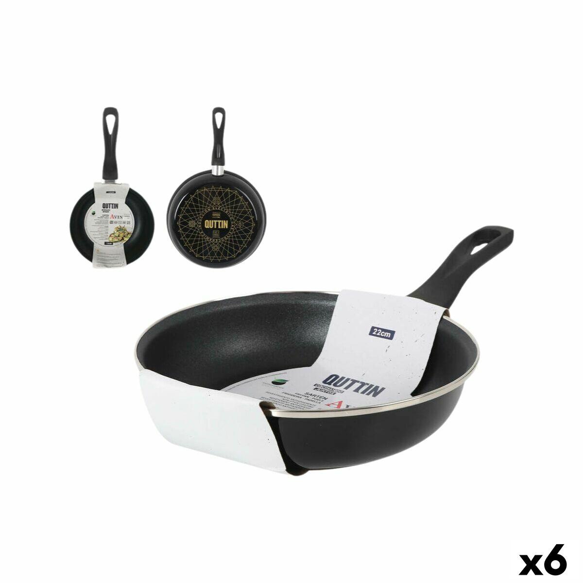 Quttin Avin stegepande - sæt med 6, sort, 22 cm