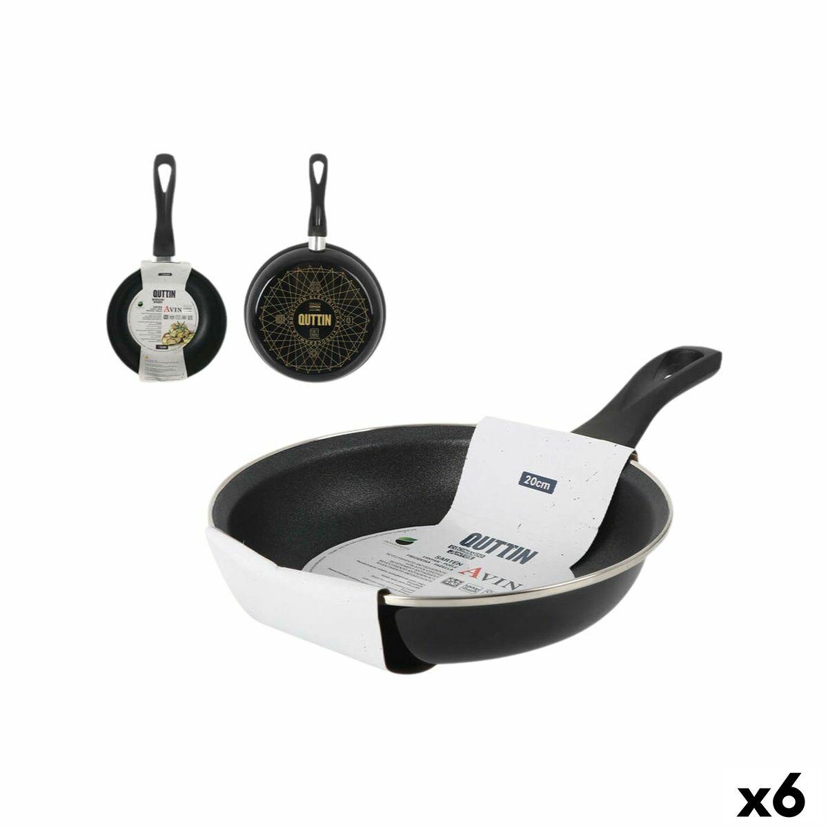 Quttin Avin stegepande - 6 stk., sort, 20 cm