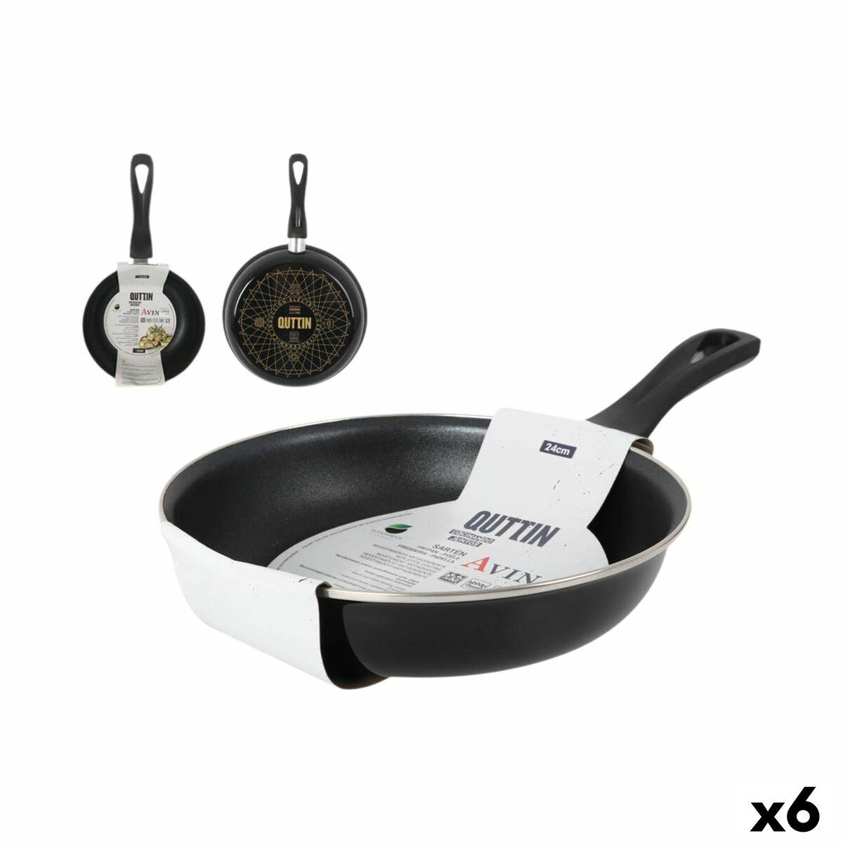 Stegepande Quttin Avin - sort, 24 cm (6 enheder)