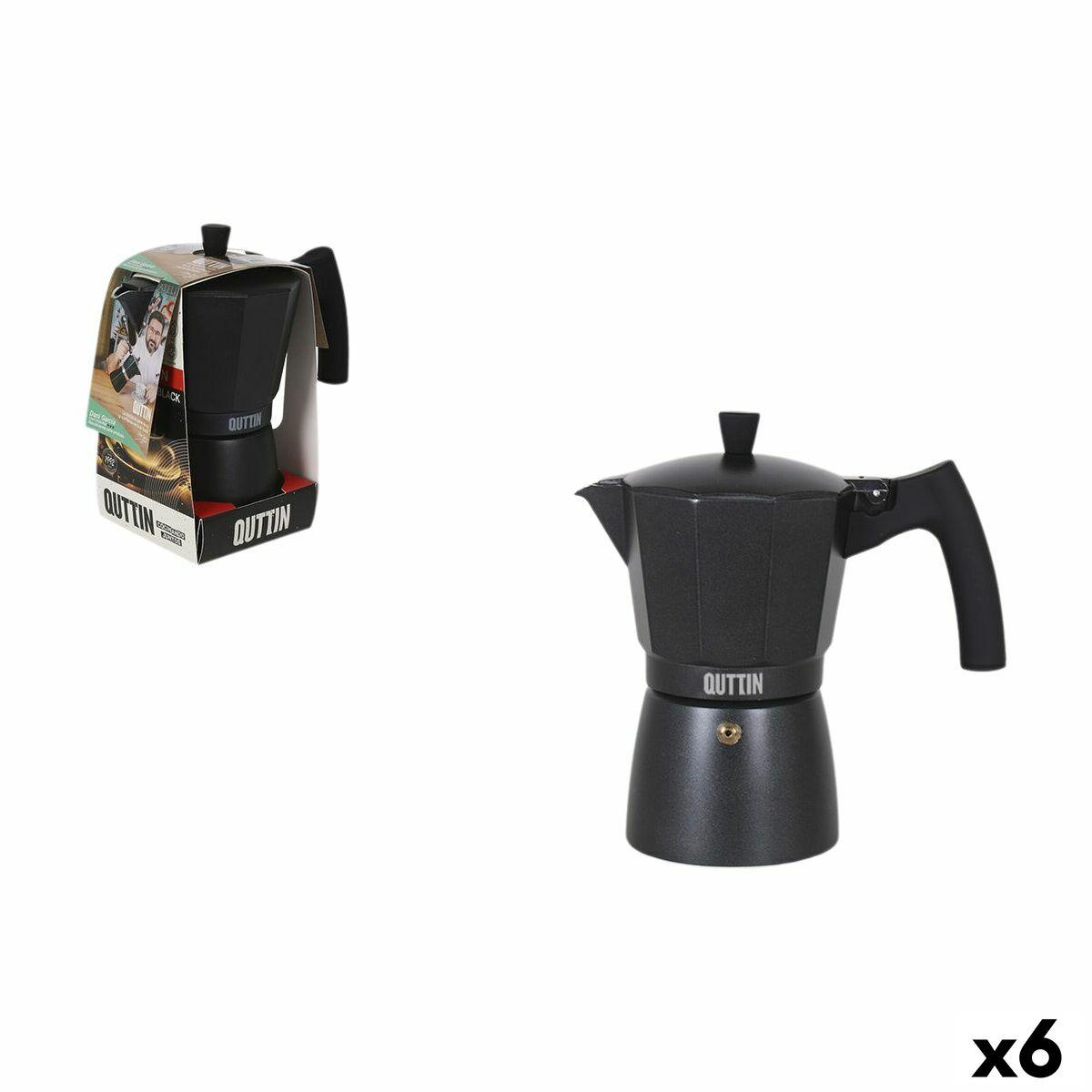 Espressokande Quttin - italiensk kaffekande, 6 kopper, sort (6 enheder)