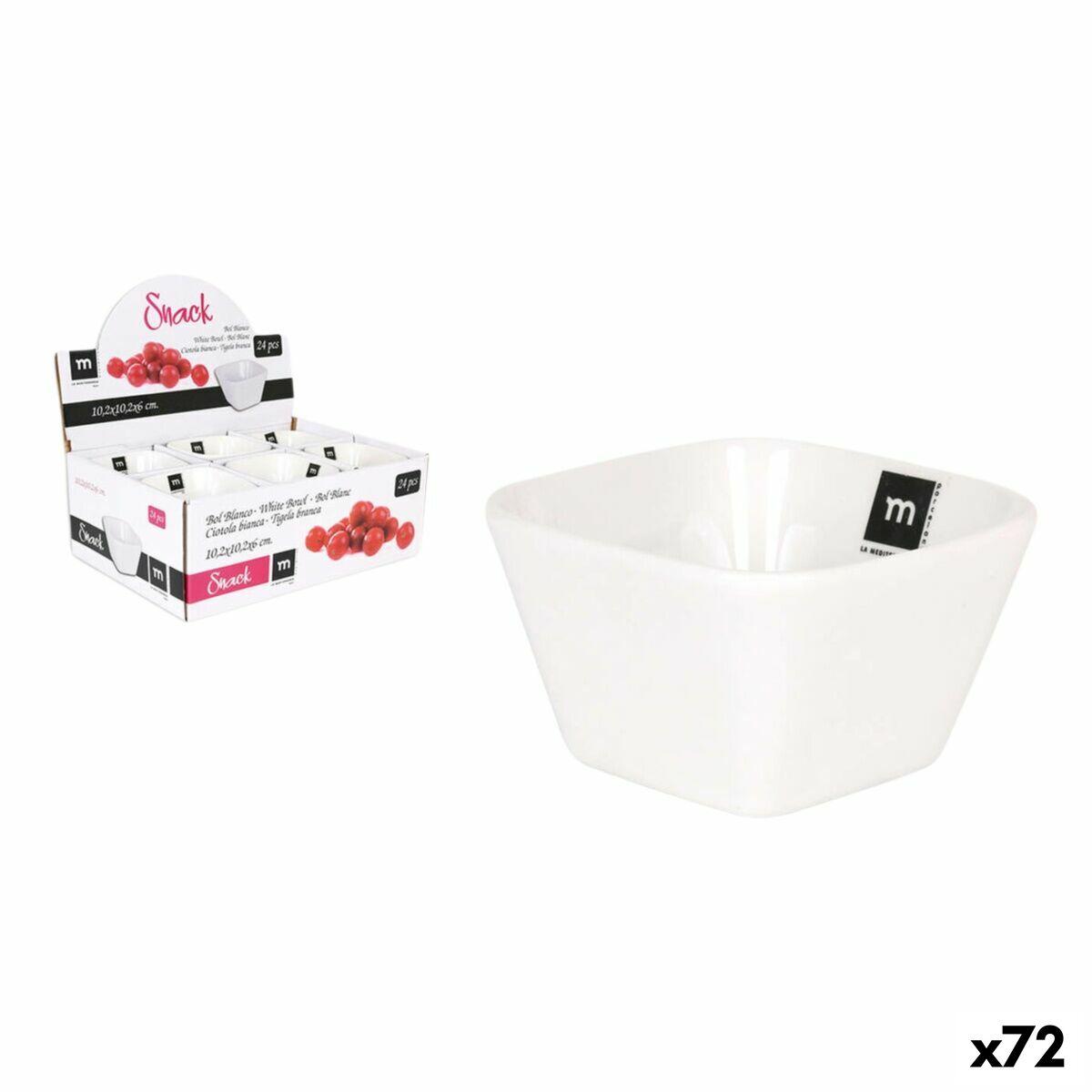 Snack skål 270 ml - hvid, 10,2 × 10,2 × 6 cm (72 stk.)