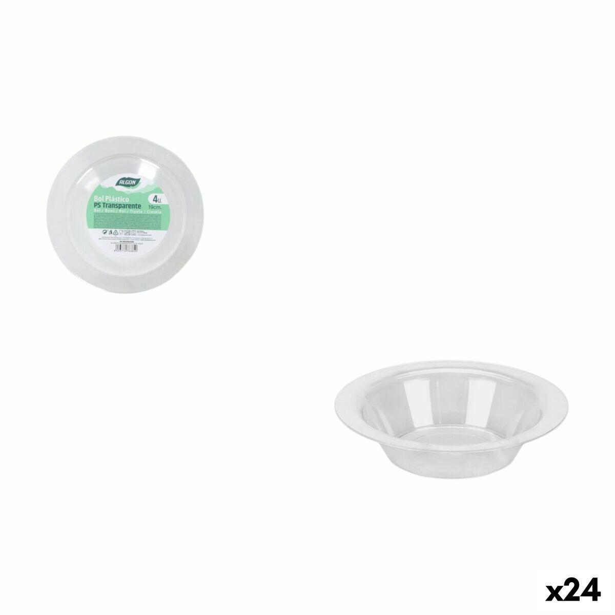 Algon sæt til appetizere - gennemsigtige skåle 19 cm, 4 dele (24 enheder)