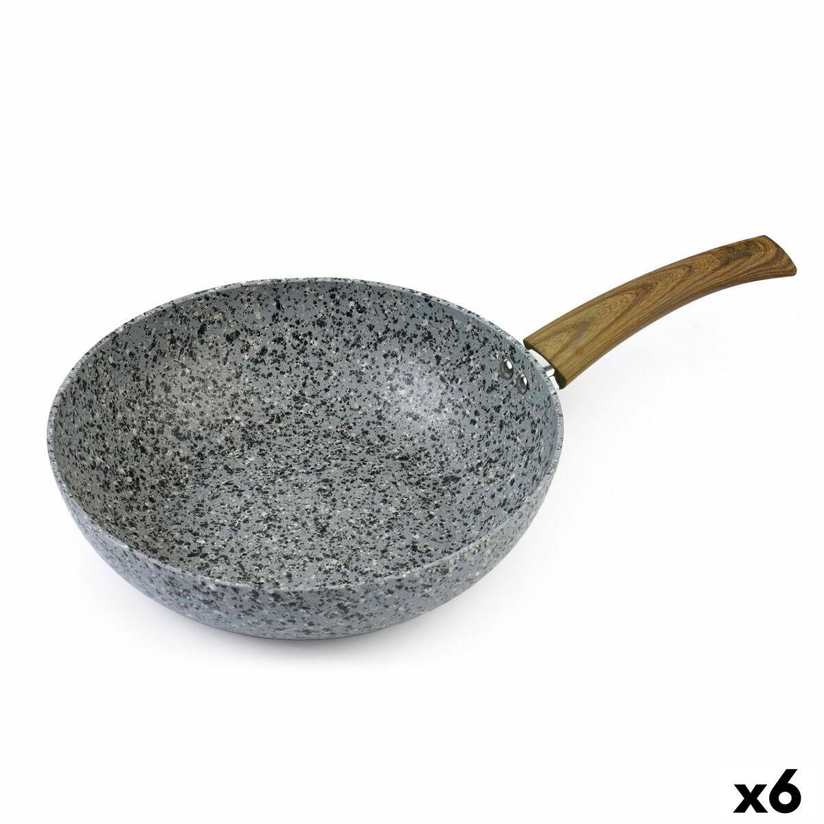 Quttin wokpande 28 cm - 6 enheder, grå, aluminium