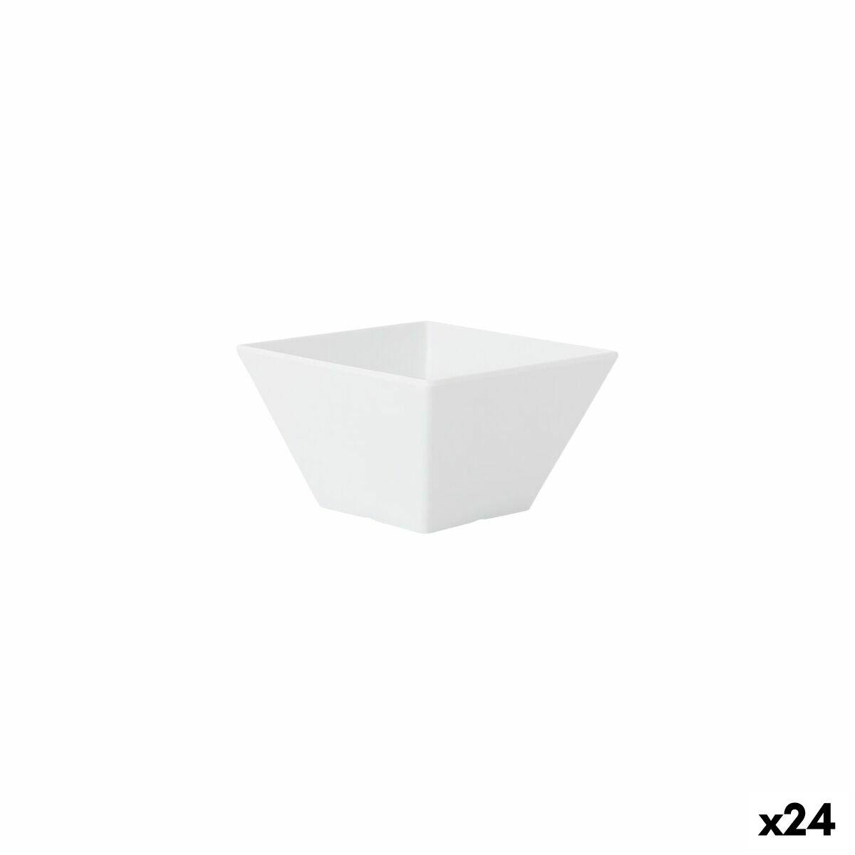 Snackskål 10 × 10 × 6 cm - 24 stk., hvid melamin