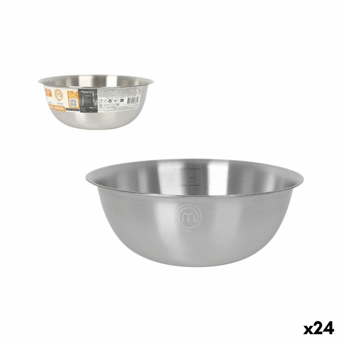 Skål MasterChef Rustfrit stål 2 L 2L 22 x 8,7 cm (24 enheder)
