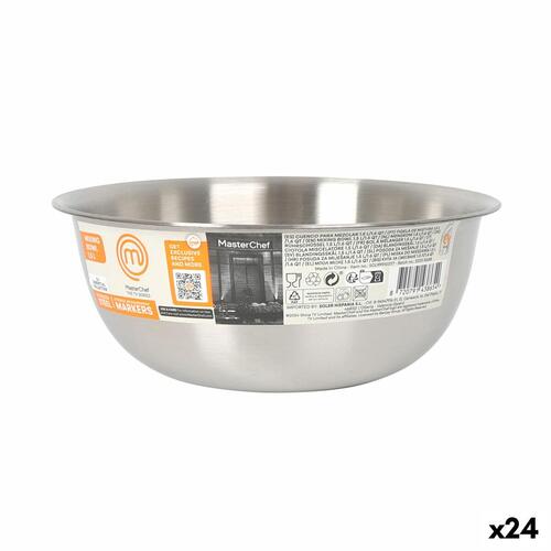 Skål MasterChef Rustfrit stål 1,2 L 19 x 7,5 cm (24 enheder)