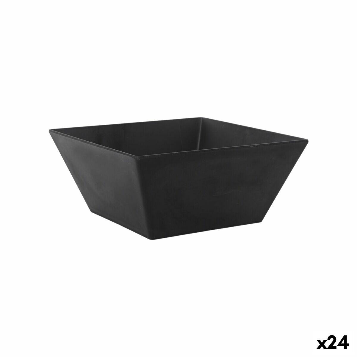 Snackskål 18 × 18 × 8 cm - sort, 24 stk.
