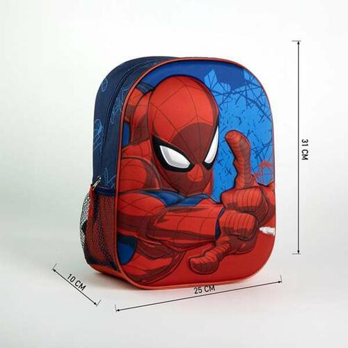 3D Skoletaske Spider-Man Blå 25,0 x 31,0 x 10,0 cm