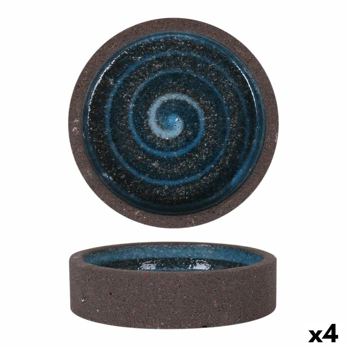 Snackskål Pompeya Ø 12 cm - sæt med 4, blå/sort