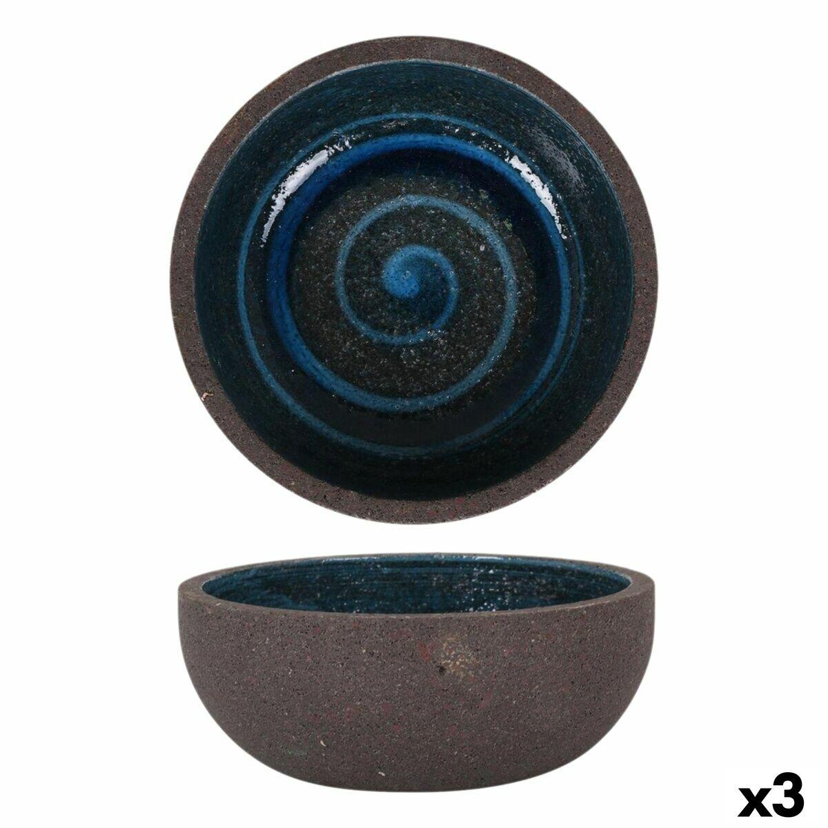 Snackskål Pompeya Ø 12 cm - sæt med 3 skåle, blå/sort