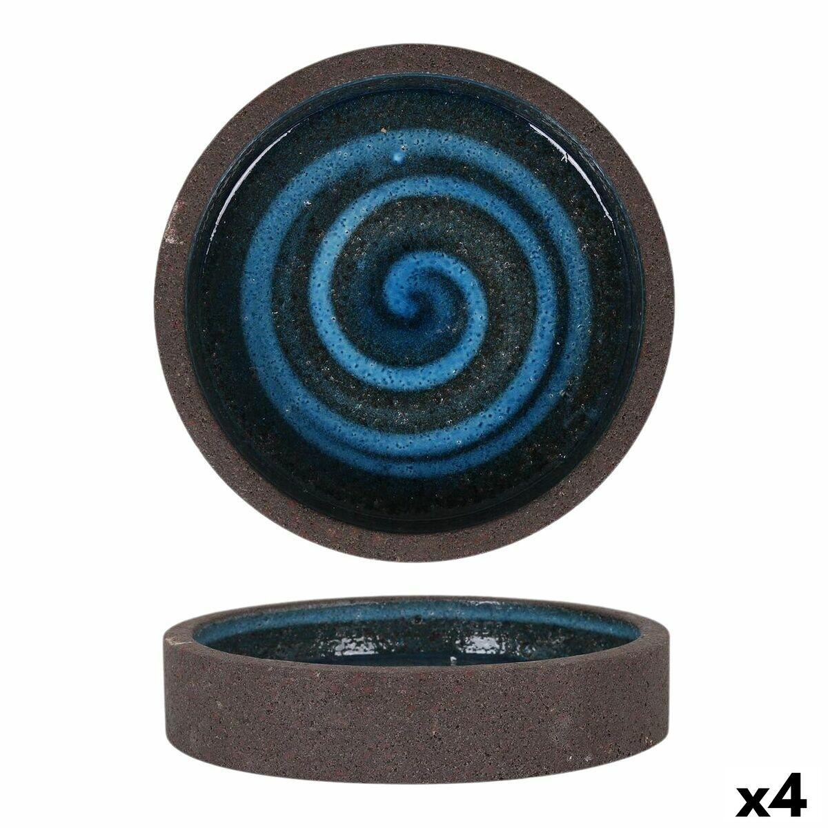 Snackskål Pompeya Ø 14 cm - sæt med 4, blå/sort