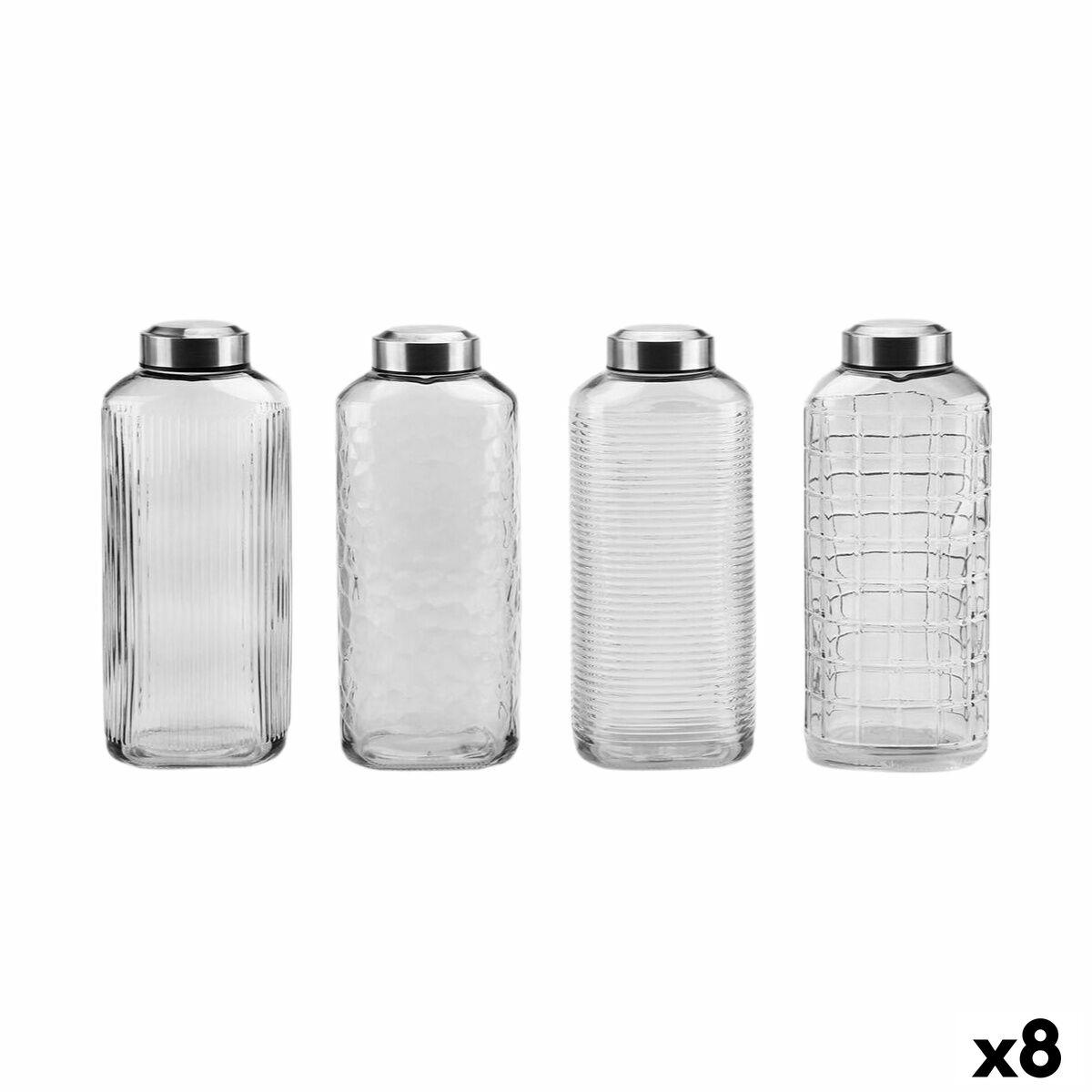 Glasflasker med stållåg 1,8 l - sæt á 8