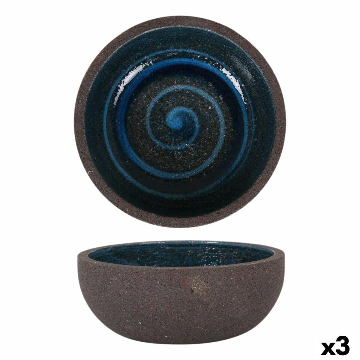Snackskål Pompeya Ø 16 cm - sæt med 3 skåle, blå/sort