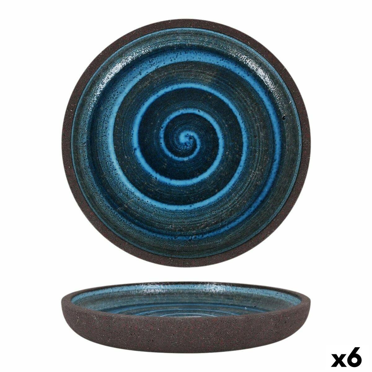 Flad middagstallerken Pompeya Ø 20 cm - 6 stk., marineblå