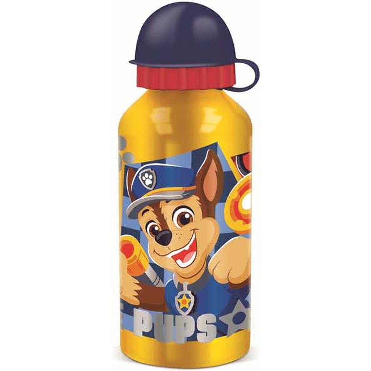The Paw Patrol vandflaske - Rescue Pups, aluminium, 400 ml, gul