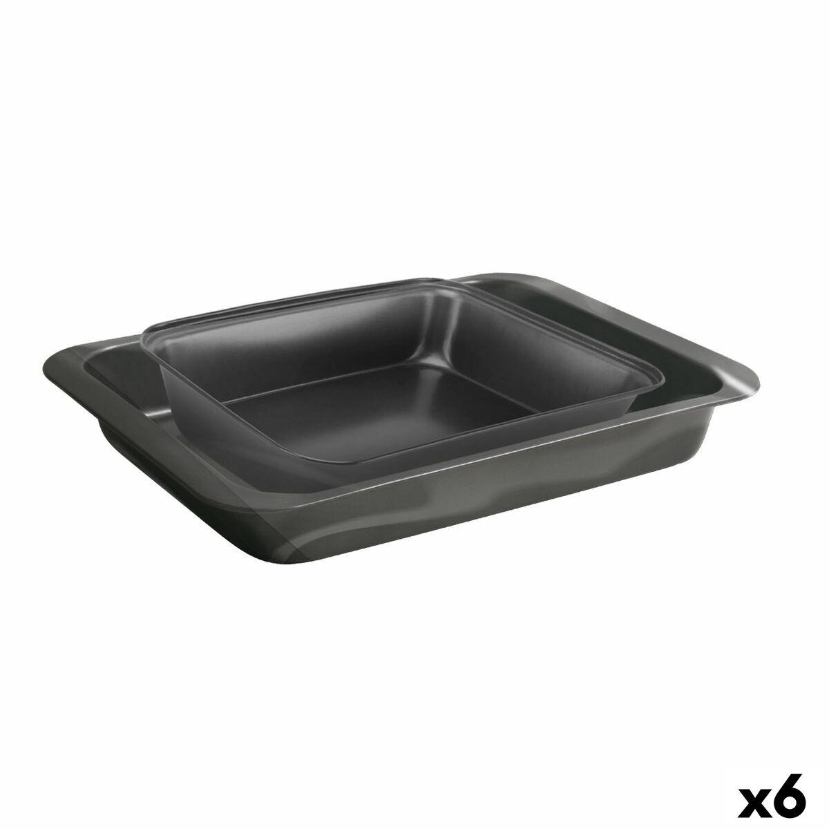 Bageplade Quttin Rektangulær 34 x 24 cm 42 x 29 cm (2 Dele) (6 enheder)