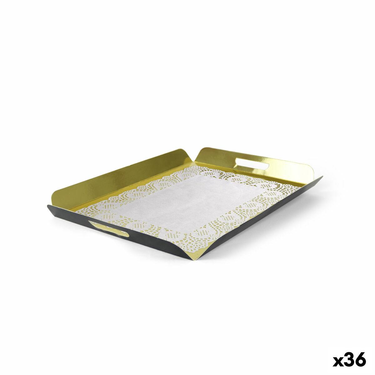 Algon snackbakke 29 × 39 cm - gylden (36 stk.)