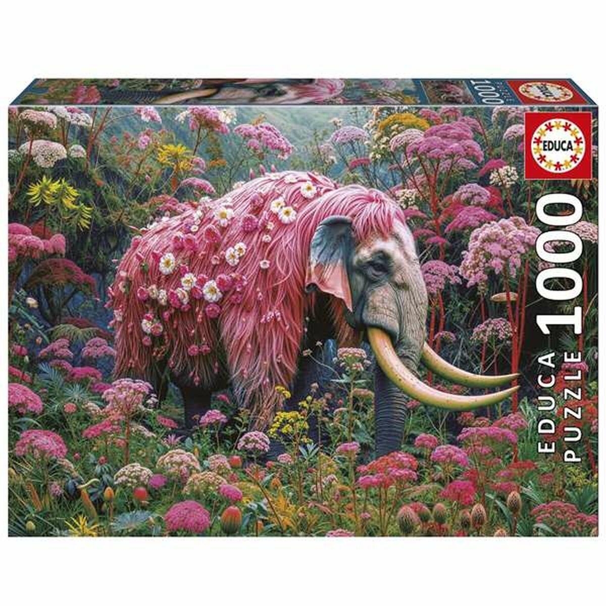 Puslespil 1000 brikker - Educa Floral Elephant