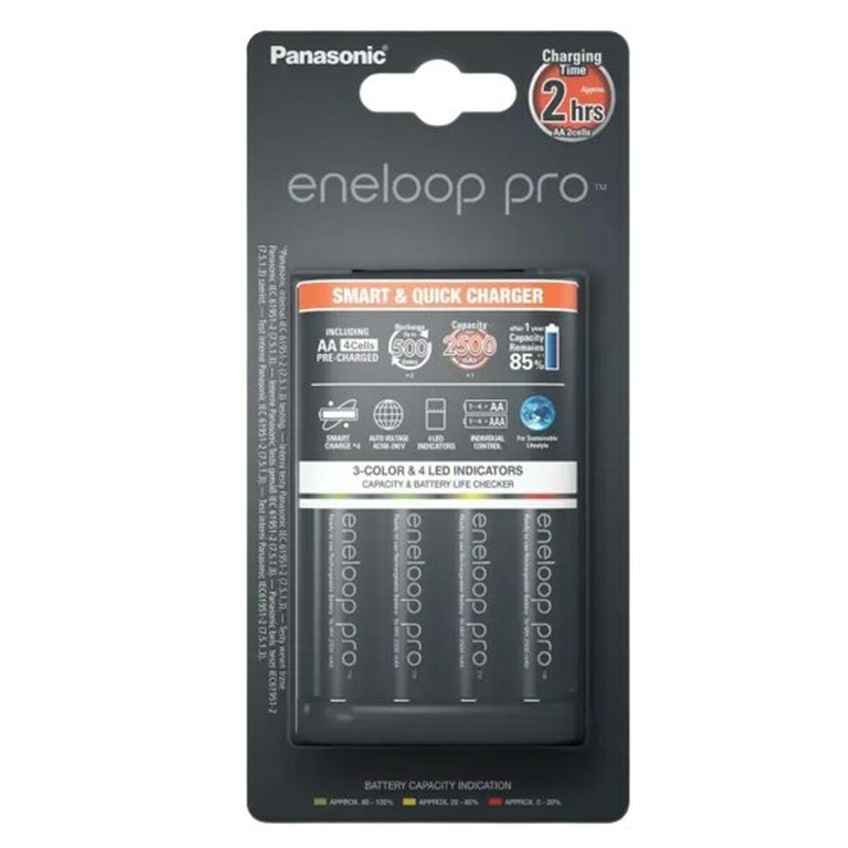 Batterioplader Panasonic K-KJ55HCD40E Batterier x 4