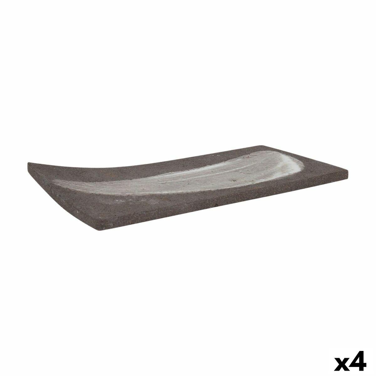 Krakatoa snack bakke - rektangulær, grå, 30 × 35 cm (4 stk.)