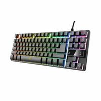 Tastatur Trust GXT 833 Thado Sort Sølvfarvet Monochrome Multi