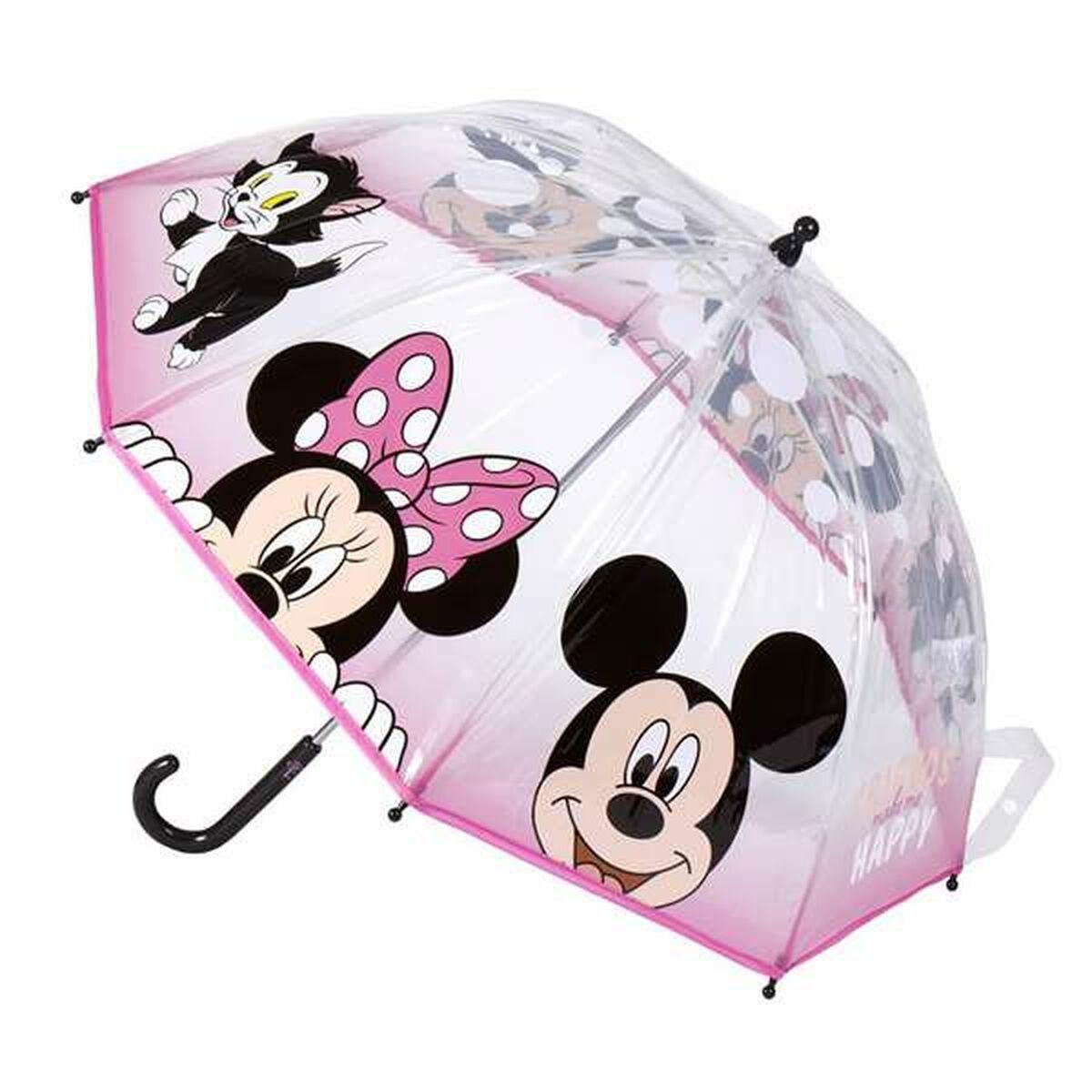 Minnie Mouse børneparaply - Ø 71 cm, længde 45 cm (pink)