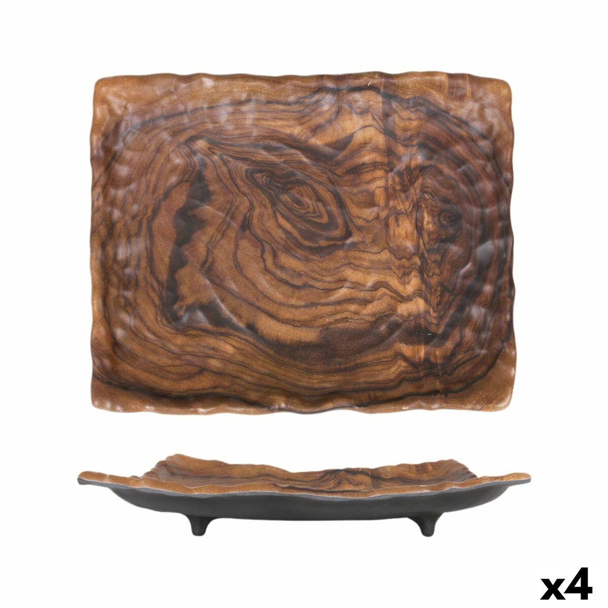 Snack bakke Rektangulær 31 x 25 x 5 cm (4 enheder)
