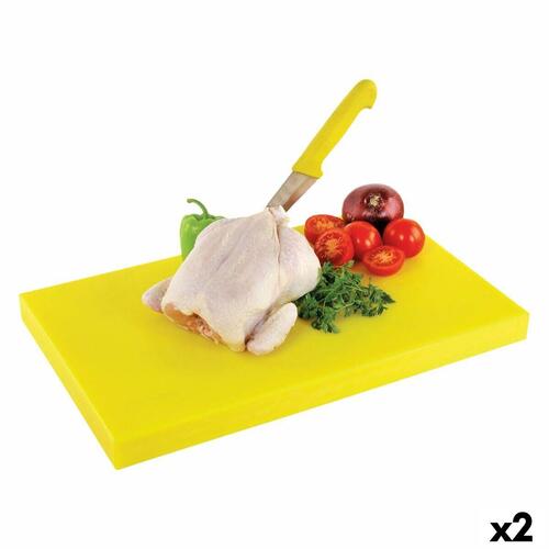 Skærebræt Gul 40 x 40 x 4 cm (2 enheder)