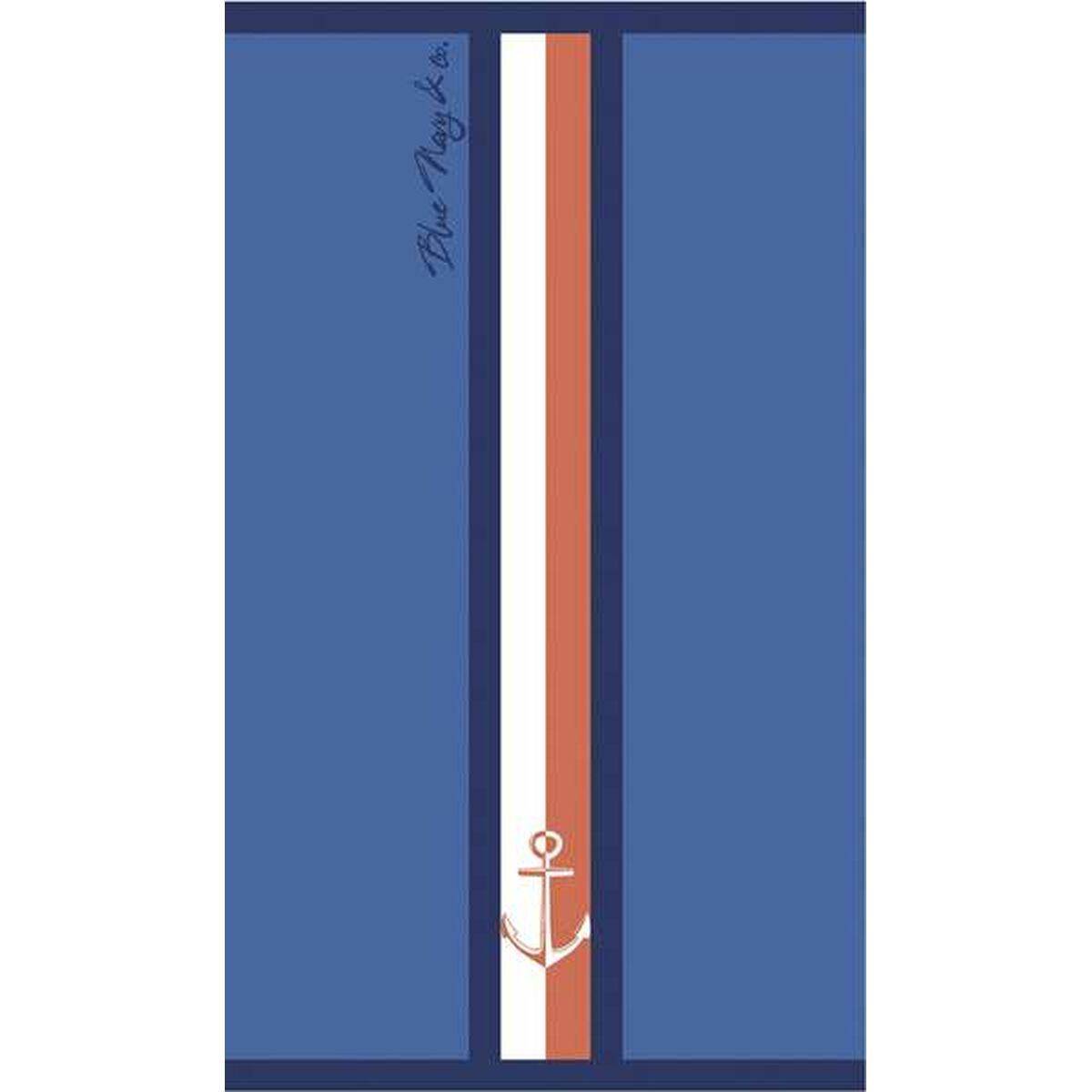 Secaneta strandhåndklæde Portals - marineblå 90 × 165 cm, jacquard